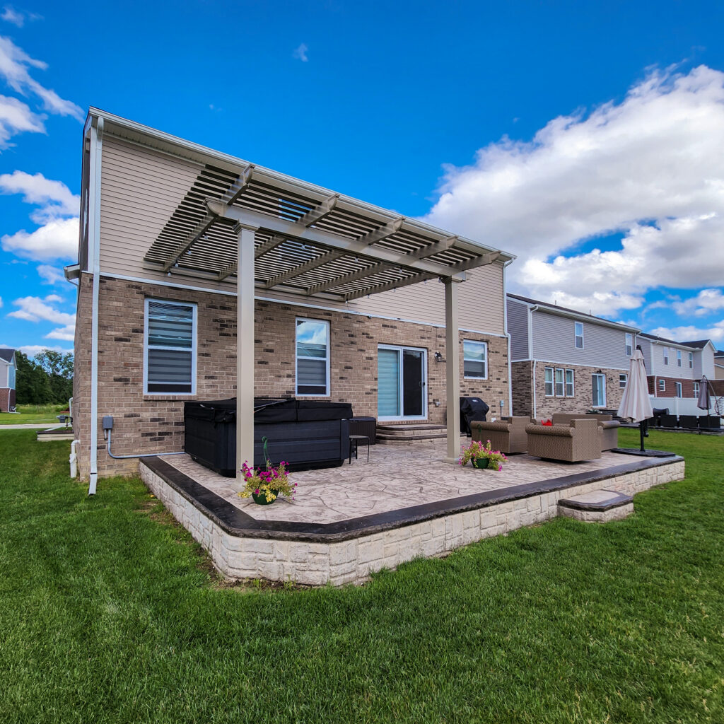 Backyard With a Custom Pergola